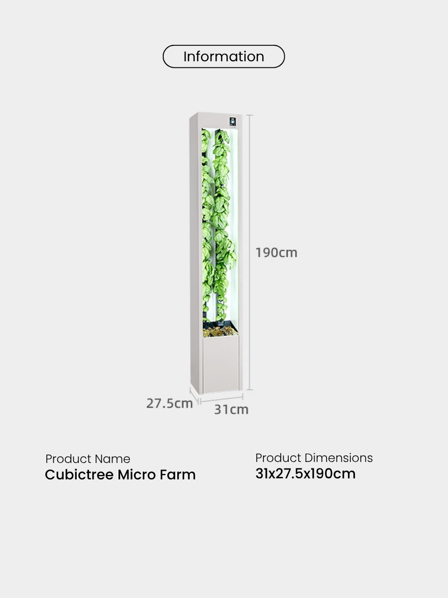 CubicTree Micro Farm – Smart Indoor Vertical Garden for Fresh, Pesticide-Free Veggies
