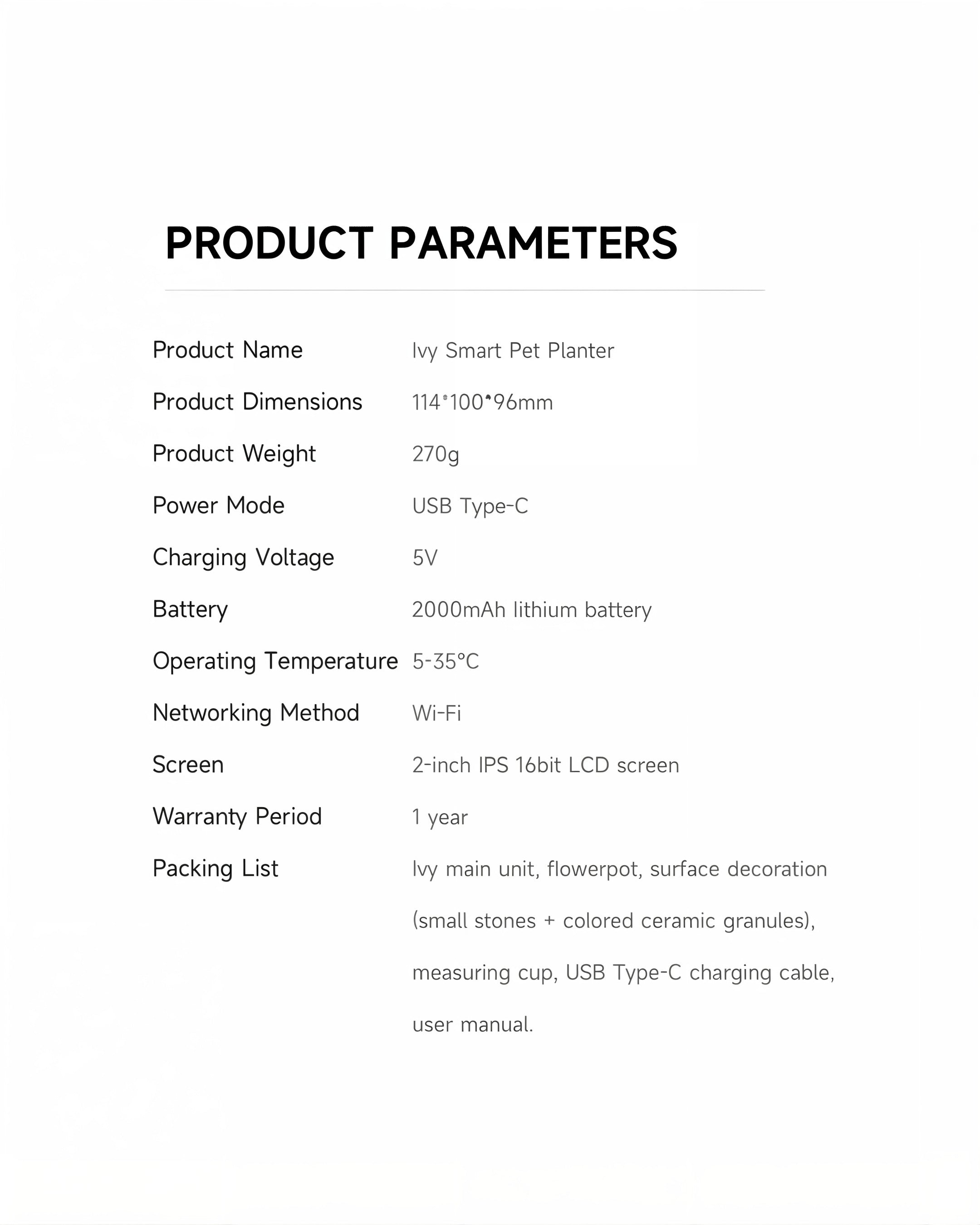 PlantSpace Smart Ivy Planter β AI-Powered Self-Watering Planter with App Integration