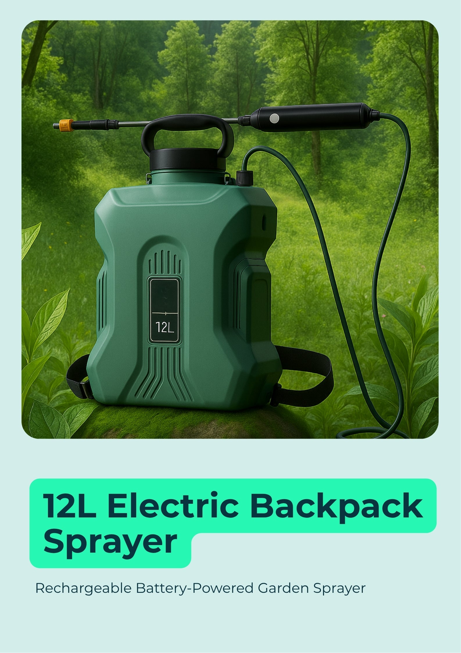 (Pre-Order) 12L Electric Backpack Sprayer – Rechargeable Battery-Powered Garden Sprayer for Plants & Agriculture