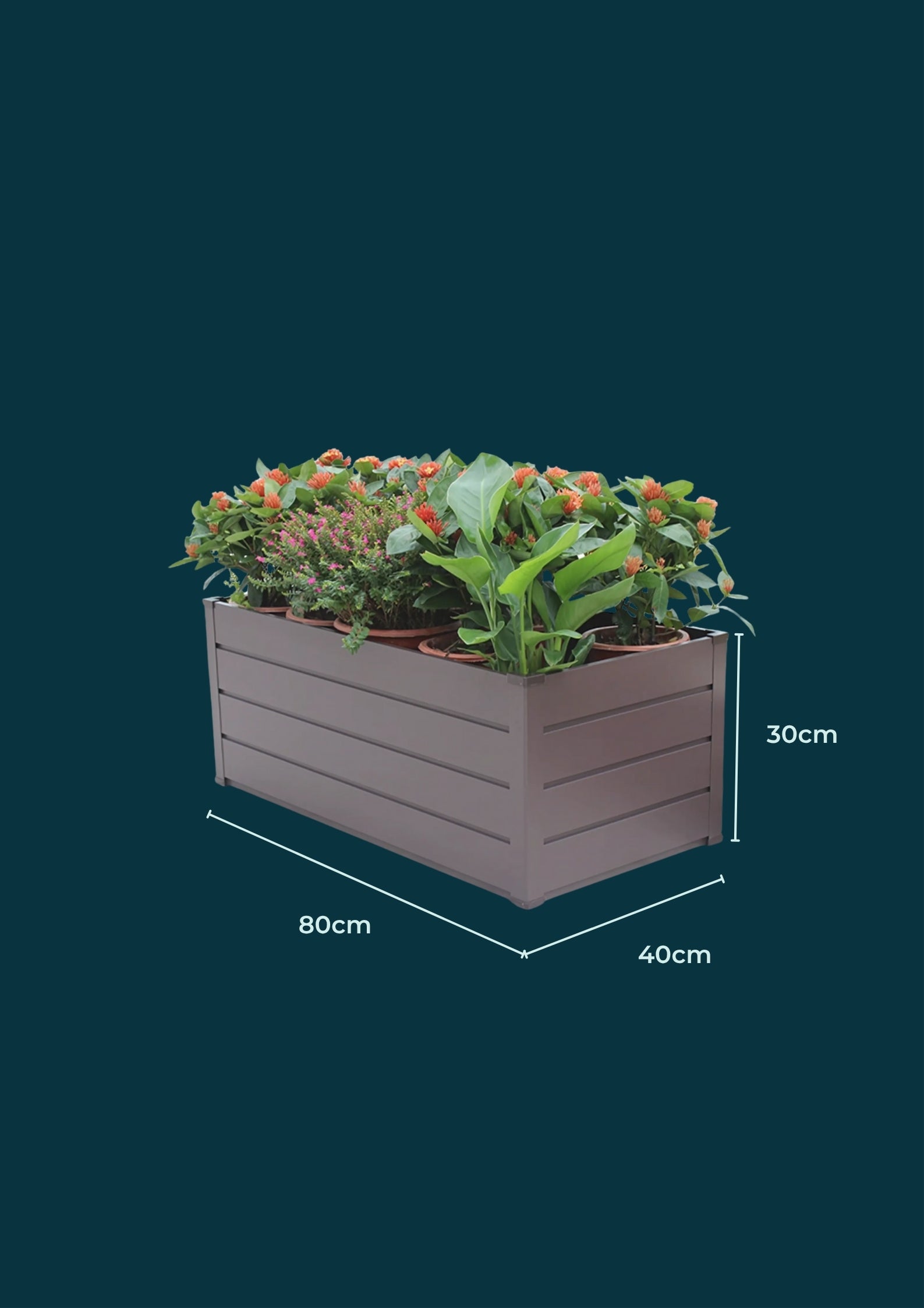 (Pre-Order) Premium Aluminum Alloy Planter Box – Modern Raised Garden Bed