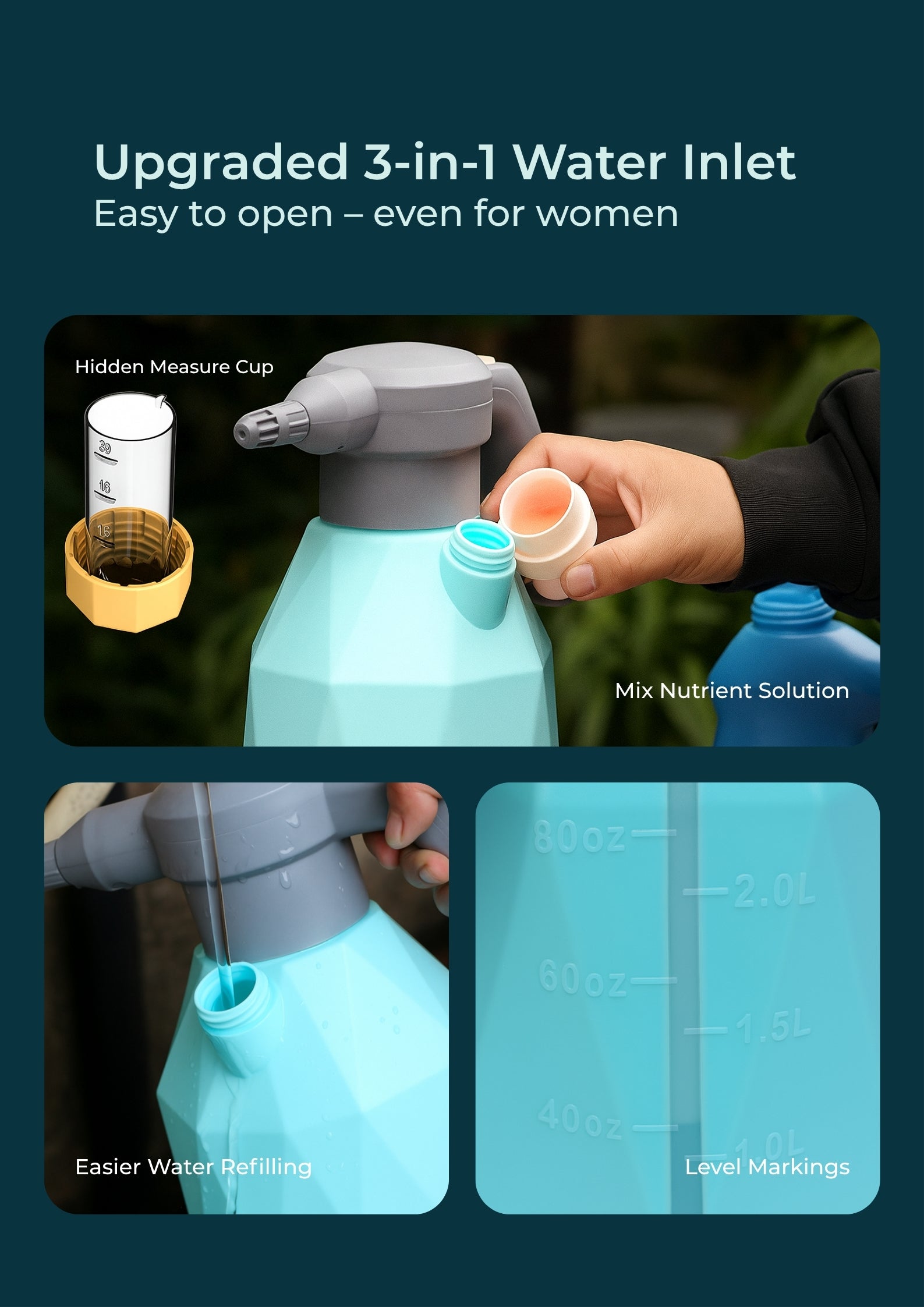 (Pre-Order) 2L Electric Garden Sprayer Fine Mist, Rechargeable, Easy Side Fill | Home & Plant Care