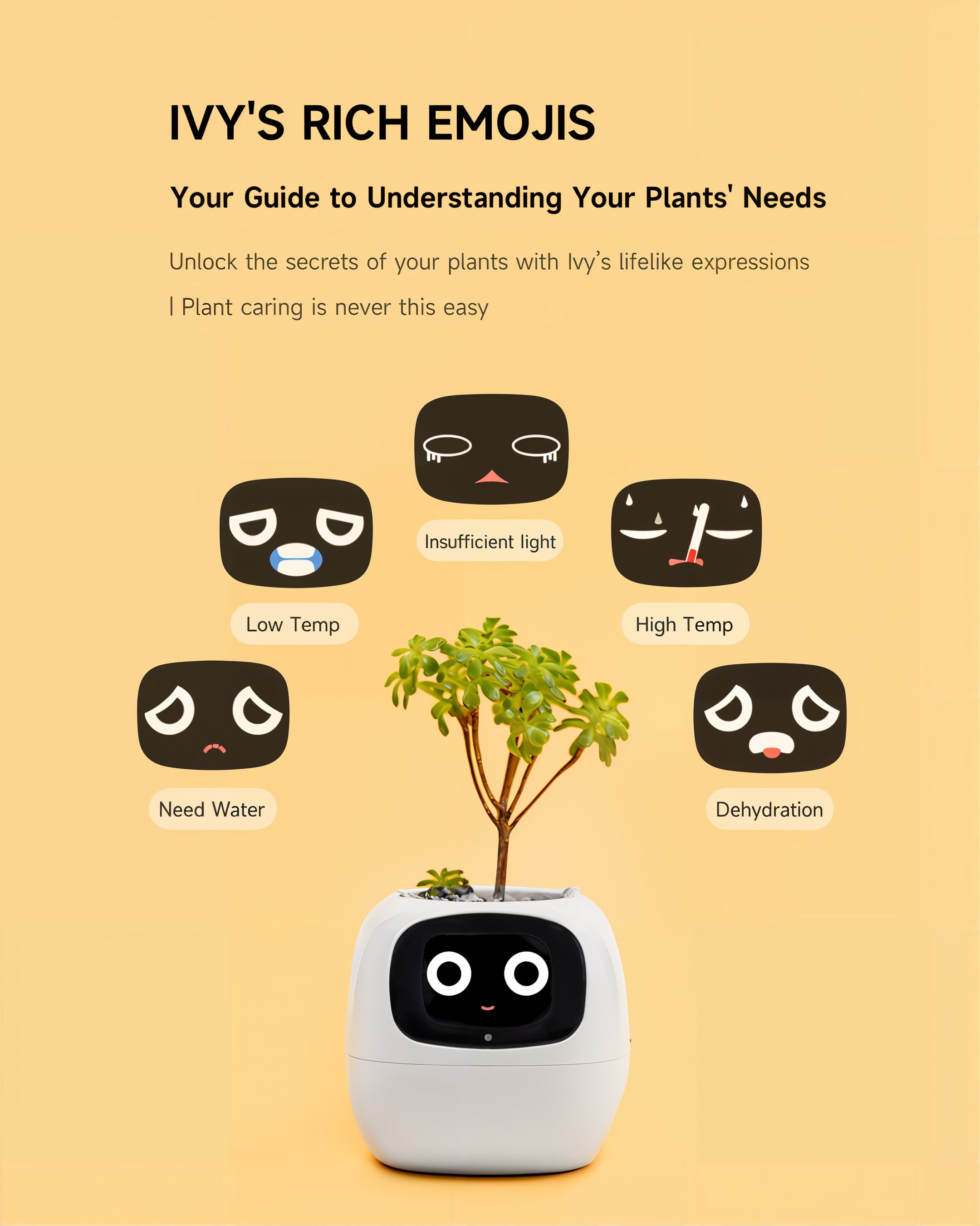 PlantSpace Smart Ivy Planter – AI-Powered Self-Watering Planter with App Integration