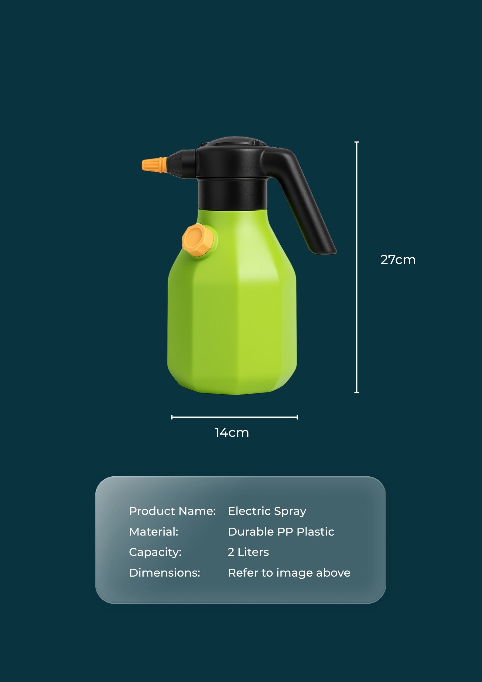 (Pre-Order) 2L Electric Garden Sprayer Fine Mist, Rechargeable, Easy Side Fill | Home & Plant Care