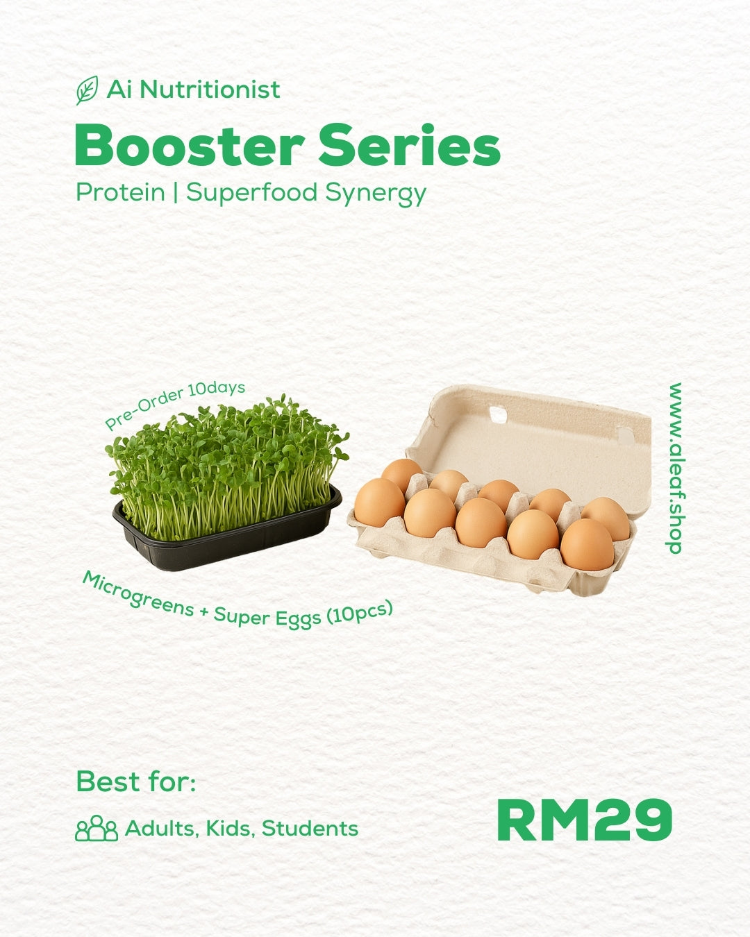 Booster Series – Microgreens & Super Eggs Combo (10-Day Pre-Order)