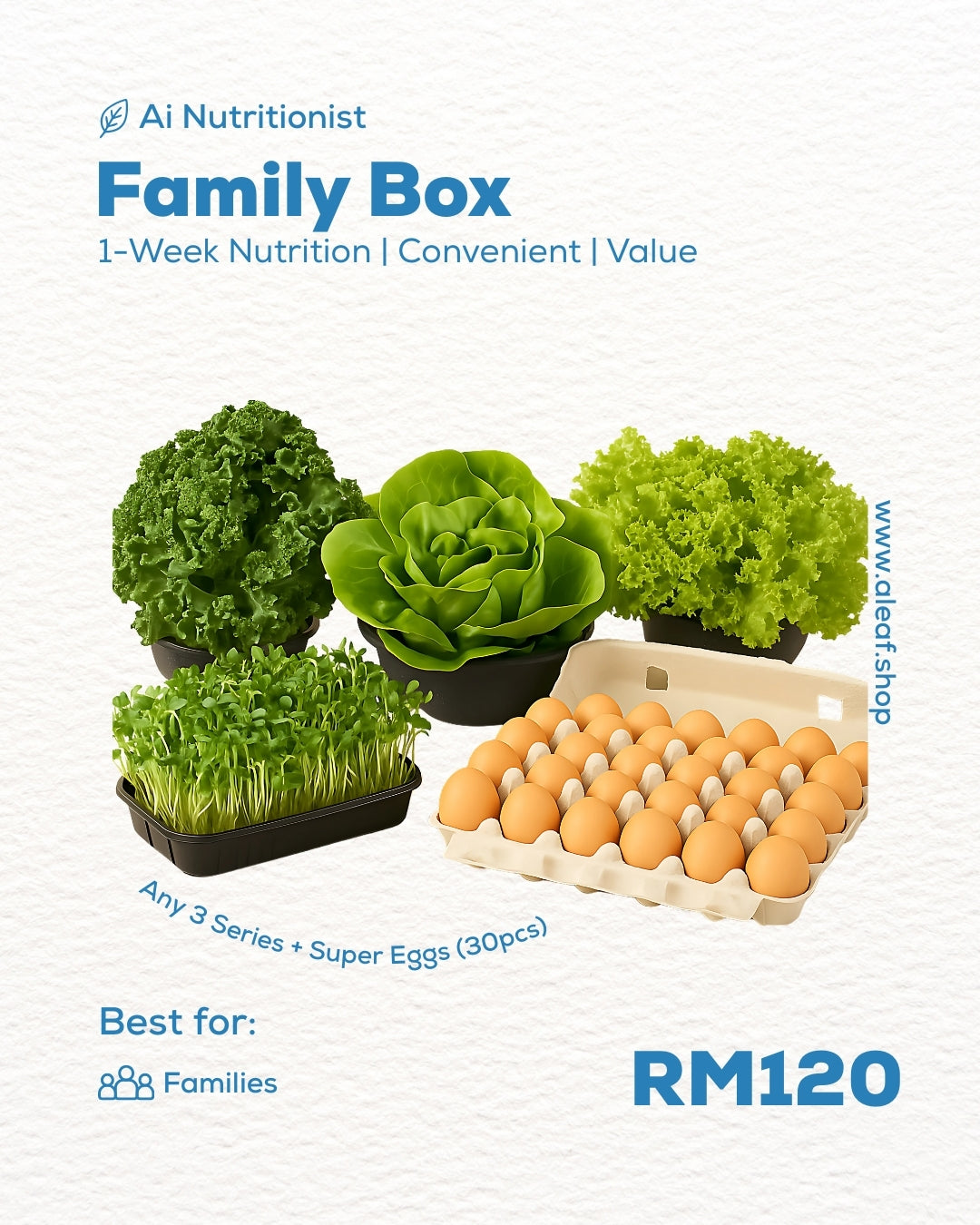 Family Wellness Box – Big Family Nutrition Pack (3 Series + 30 Eggs)