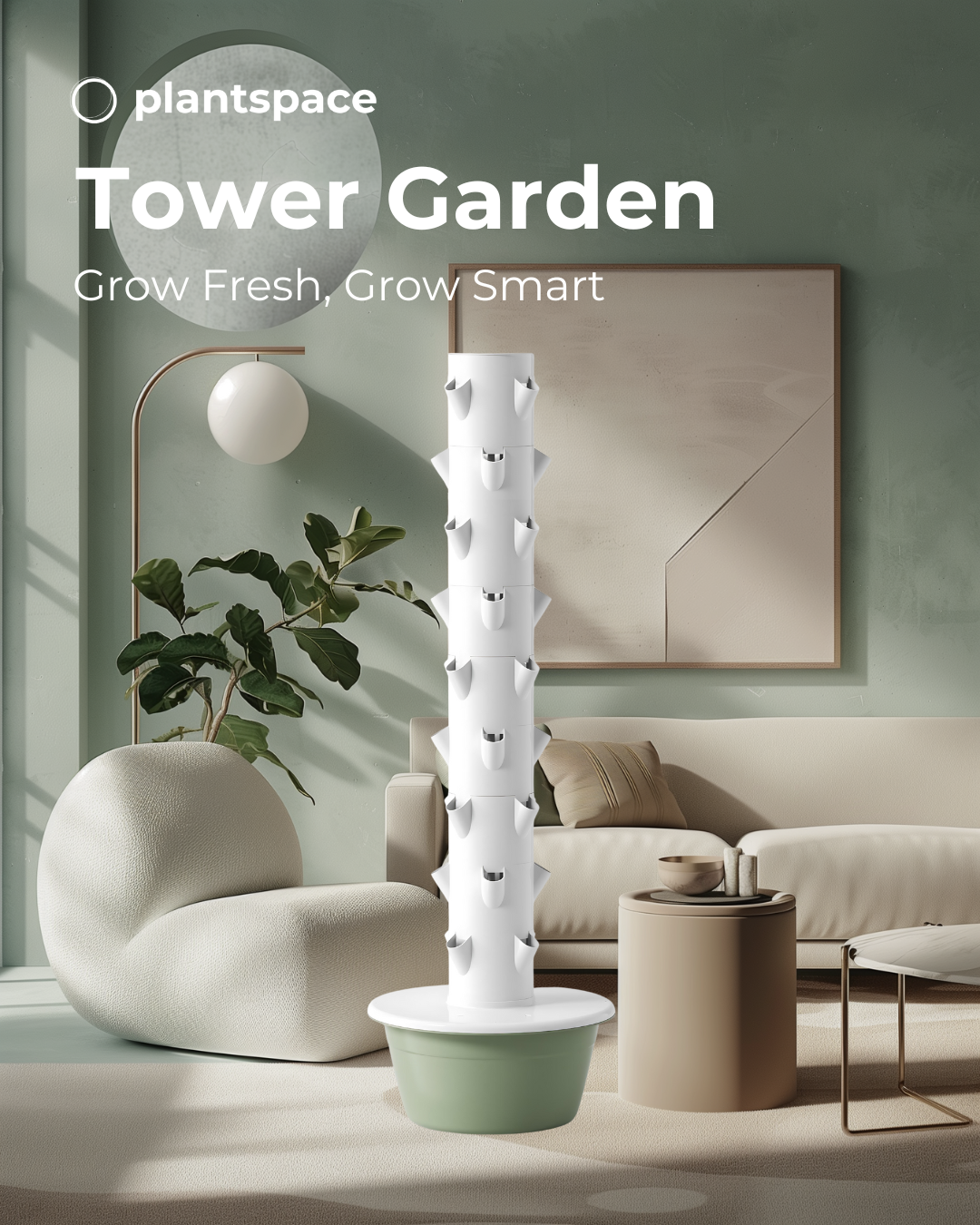 PlantSpace Tower Garden by A Leaf: Innovative Indoor Vertical Gardening System (Pre-Order)